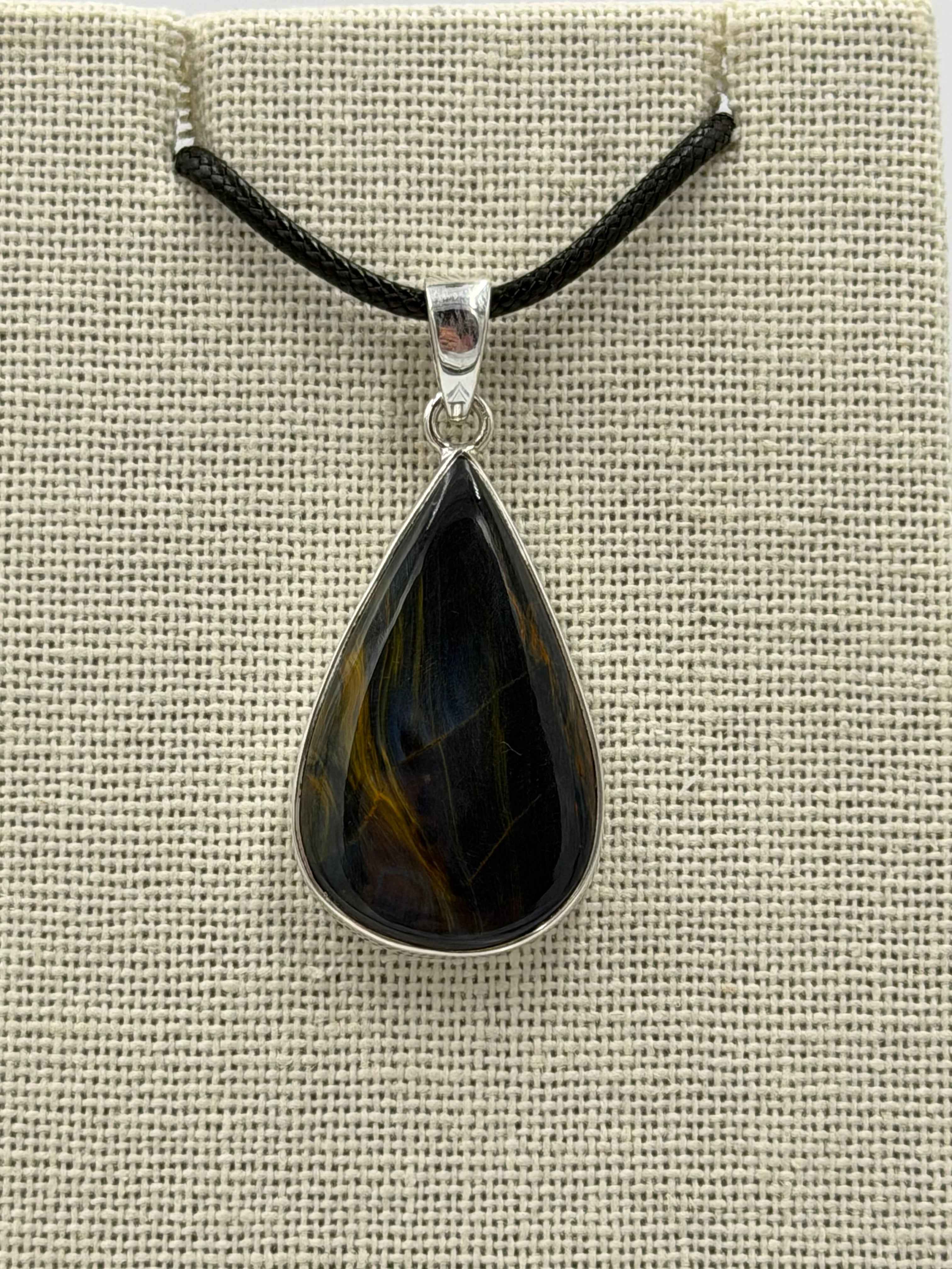 Sterling Silver Teardrop Pietersite Pendant | Pendant | Wiccan Center