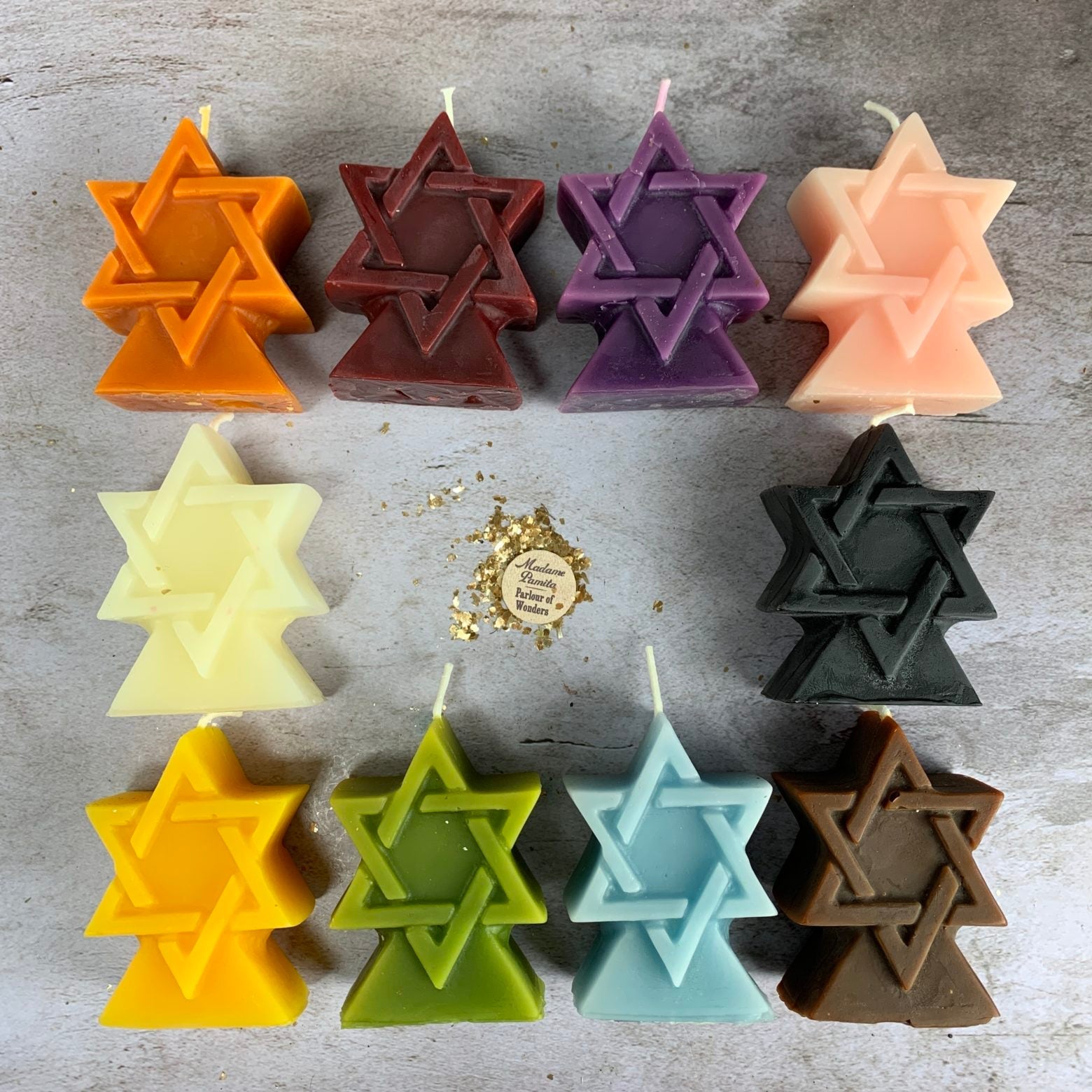 Beeswax Seal of Solomon Spell Candle - Protection & Divine Power | Beeswax Candle | Wiccan Center
