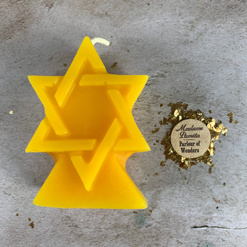 Beeswax Seal of Solomon Spell Candle - Protection & Divine Power | Beeswax Candle | Wiccan Center
