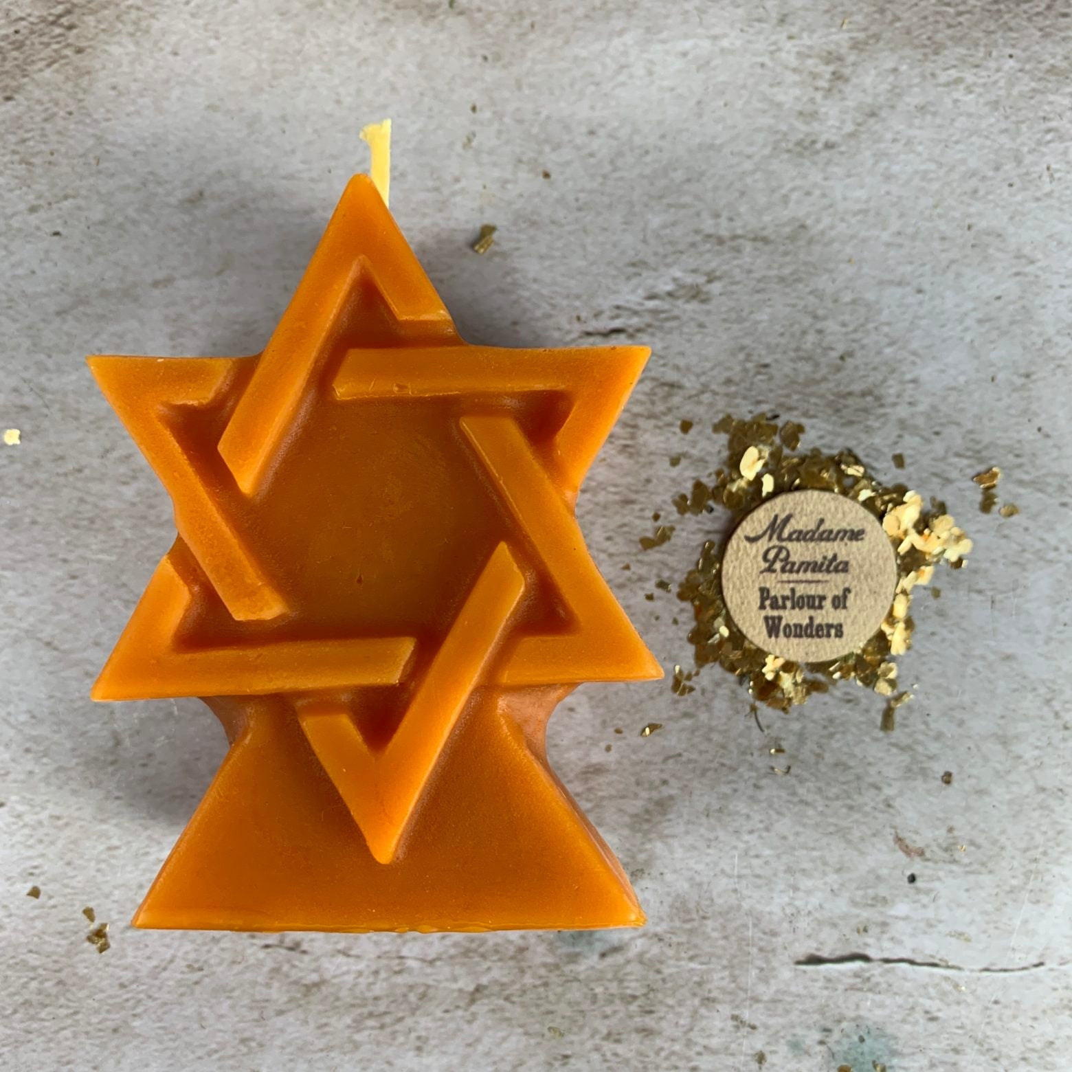 Beeswax Seal of Solomon Spell Candle - Protection & Divine Power | Beeswax Candle | Wiccan Center