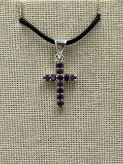 Sterling Silver Amethyst Cross Pendant | Pendant | Wiccan Center