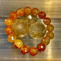 Wicked Glam Golden Hour – Yellow Banded Agate Bracelet