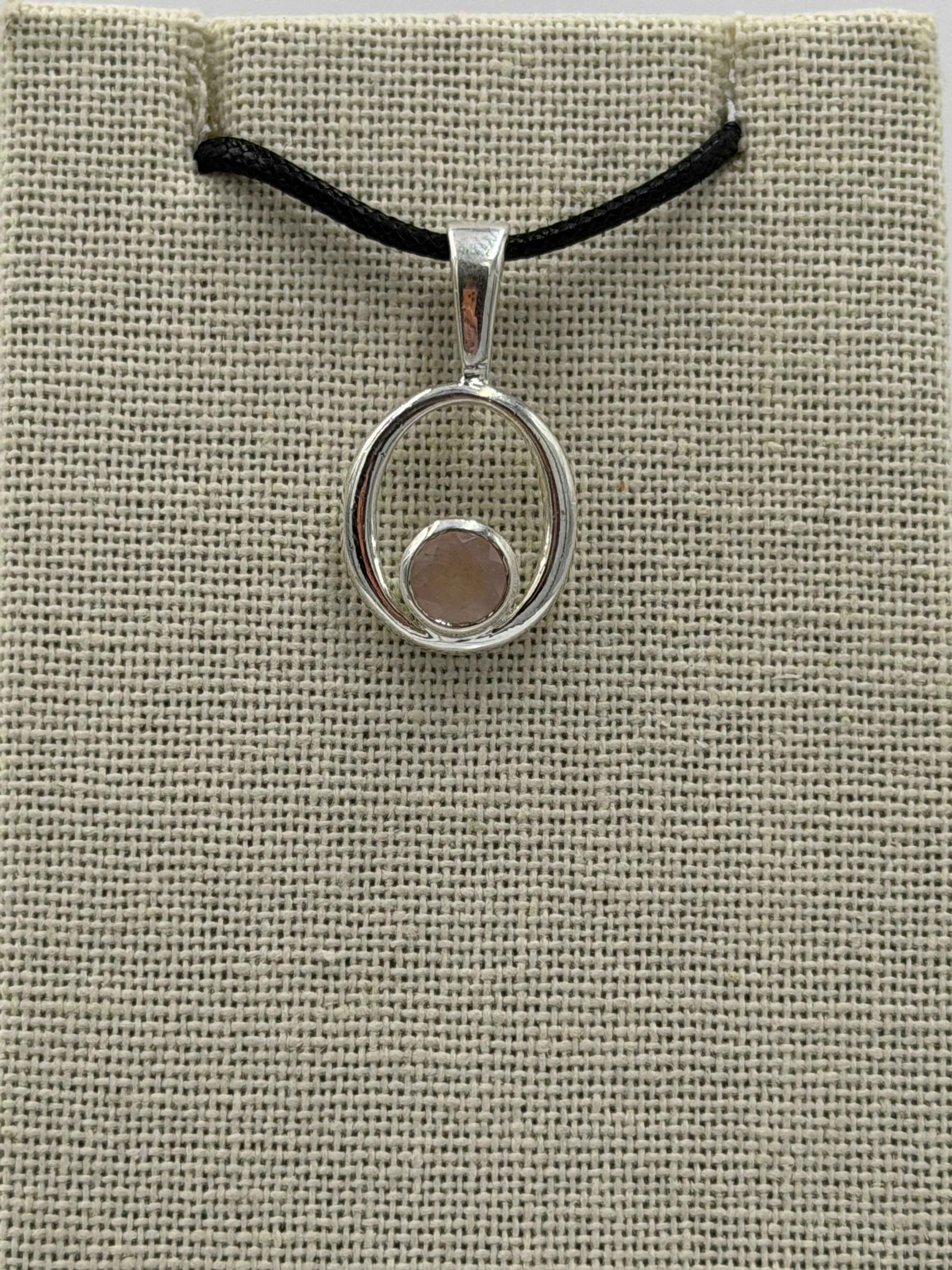 Sterling Silver Open Bubble Rose Quartz Pendant | Pendant | Wiccan Center