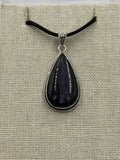 Sterling Silver Bezeled Teardrop Spectrolite Pendant | Pendant | Wiccan Center