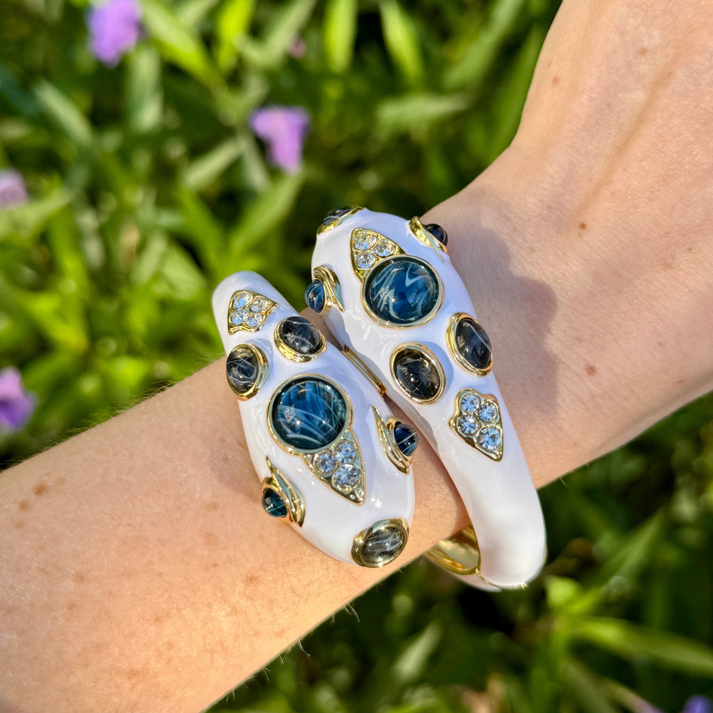 White Double Headed Snake Bracelet