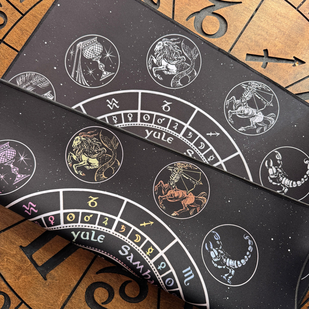 Divination Mat - Radiant Astrology & Decan Wheel (Medium: 22”x22”)