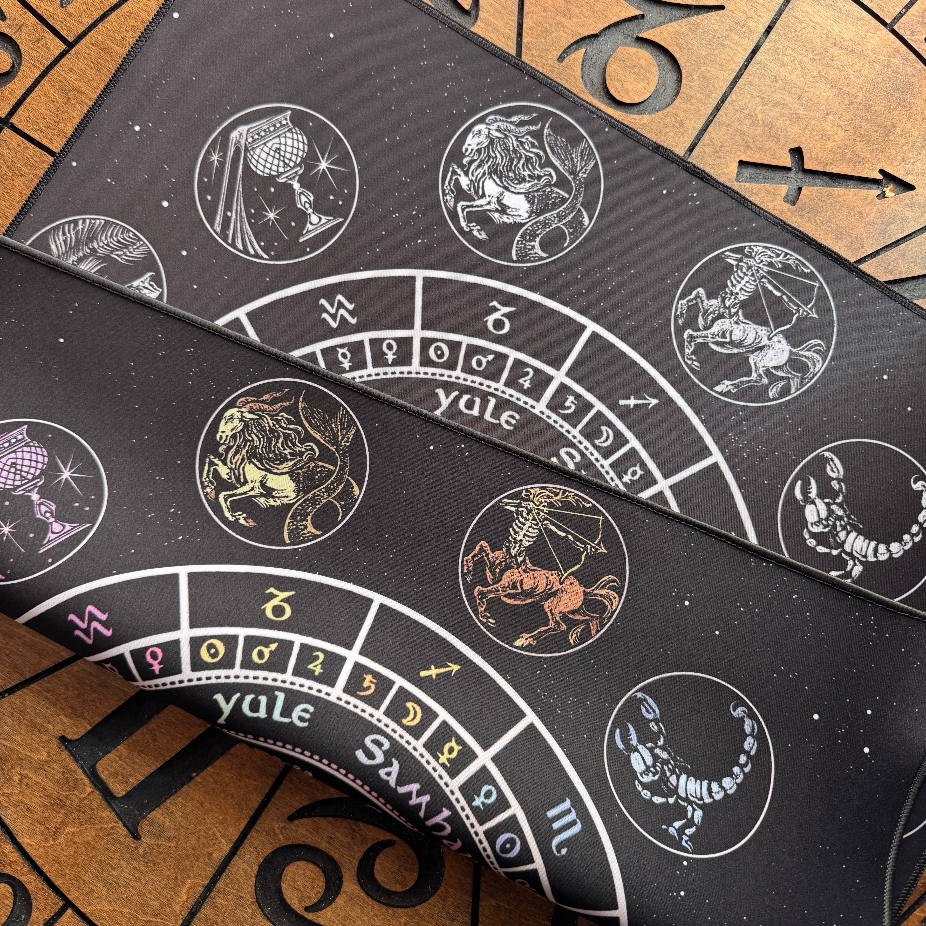 Divination Mat - Radiant Astrology & Decan Wheel (Medium: 22”x22”)