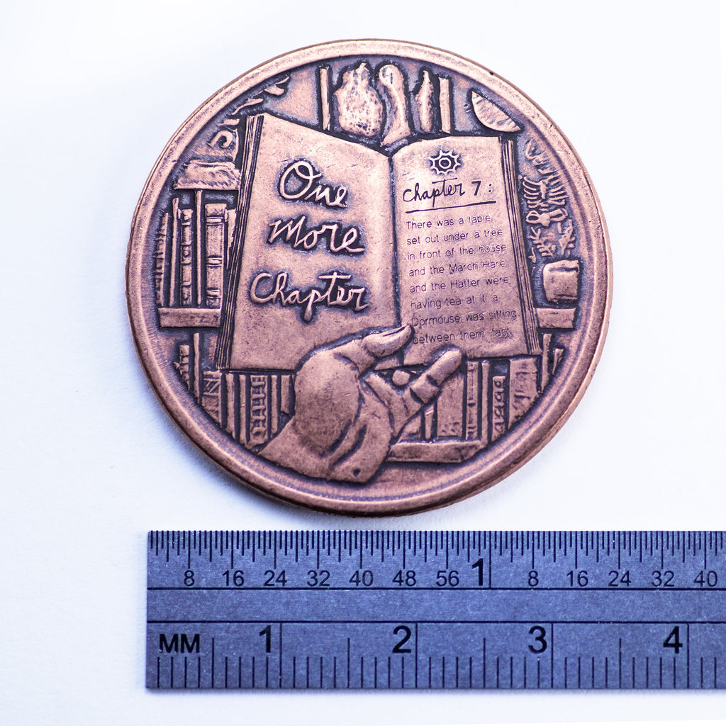 One More Chapter / Go to Bed Copper Decision Maker Coin | Artwork | Wiccan Center