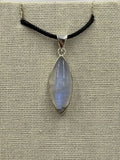 Sterling Silver Marquise Rainbow Moonstone Pendant | Pendant | Wiccan Center