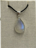 Sterling Silver Teardrop Rainbow Moonstone Pendant | Pendant | Wiccan Center