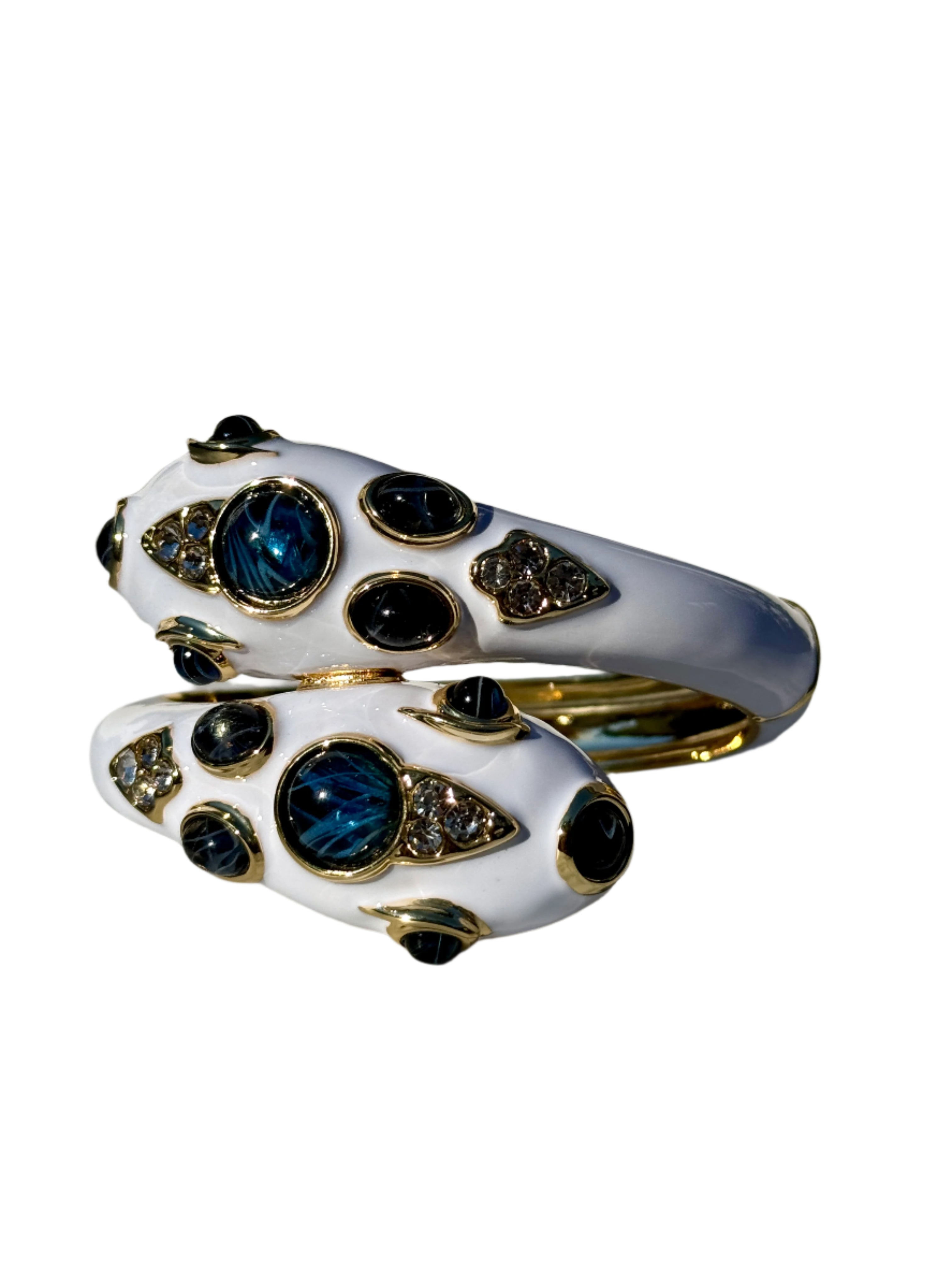 White Double Headed Snake Bracelet