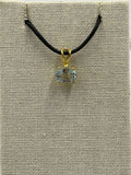 Gold Vermeil Horizon Oval Aquamarine Pendant | Pendant | Wiccan Center