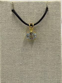 Gold Vermeil Horizon Oval Aquamarine Pendant | Pendant | Wiccan Center