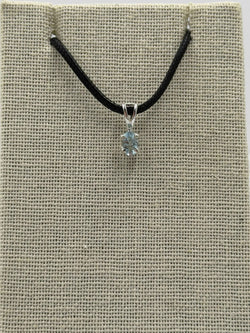 Sterling Silver Oval Aquamarine Pendant | Pendant | Wiccan Center