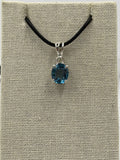 Sterling Silver Oval London Blue Topaz Pendant Size 1 | Pendant | Wiccan Center