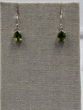 Sterling Silver Oval Peridot Dangle Earrings | Earrings | Wiccan Center