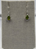 Sterling Silver Teardrop Peridot Dangle Earrings | Earrings | Wiccan Center