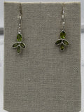 Sterling Silver Leaf Cluster Peridot Dangle Earrings | Earrings | Wiccan Center