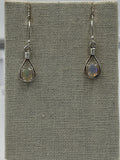 Sterling Silver Open Teardrop Ethiopian Opal Dangle Earrings | Earrings | Wiccan Center