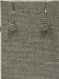 Sterling Silver Oval Ethiopian Opal Dangle Earrings Size 1 | Earrings | Wiccan Center