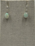 Sterling Silver Oval Ethiopian Opal Dangle Earrings Size 3 | Earrings | Wiccan Center