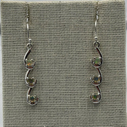 Sterling Silver Triple Cascade Ethiopian Opal Dangle Earrings | Earrings | Wiccan Center