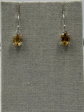 Sterling Silver Oval Citrine Dangle Earrings Size 2 | Earrings | Wiccan Center
