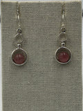 Sterling Silver Double Bubble Rose Quartz Dangle Earrings | Earrings | Wiccan Center