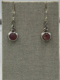 Sterling Silver Flowy Wrapped Rose Quartz Dangle Earrings | Earrings | Wiccan Center
