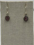 Sterling Silver Rose Bezeled Oval Quartz Dangle Earrings | Earrings | Wiccan Center