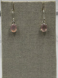 Sterling Silver Rose Oval Quartz Dangle Earrings | Earrings | Wiccan Center