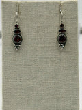 Sterling Silver Triple Garnet Dangle Earrings | Earrings | Wiccan Center