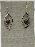 Sterling Silver Open Leaf Labradorite Dangle Earrings | Earrings | Wiccan Center