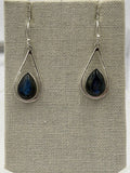 Sterling Silver Open Teardrop Labradorite Dangle Earrings | Earrings | Wiccan Center