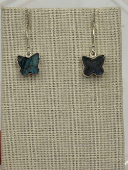 Sterling Silver Butterfly Labradorite Dangle Earrings | Earrings | Wiccan Center