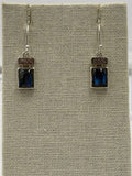 Sterling Silver Square Labradorite Dangle Earrings | Earrings | Wiccan Center