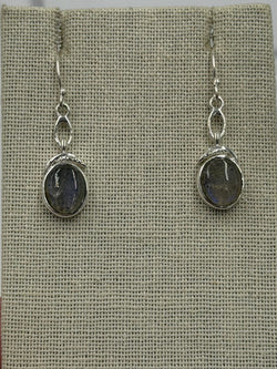 Sterling Silver Single Chain Labradorite Dangle Earrings | Earrings | Wiccan Center