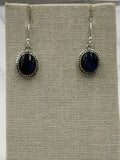 Sterling Silver Flower Bezeled Labradorite Dangle Earrings | Earrings | Wiccan Center