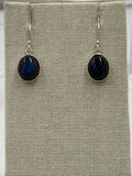 Sterling Silver Bezeled Labradorite Dangle Earrings | Earrings | Wiccan Center