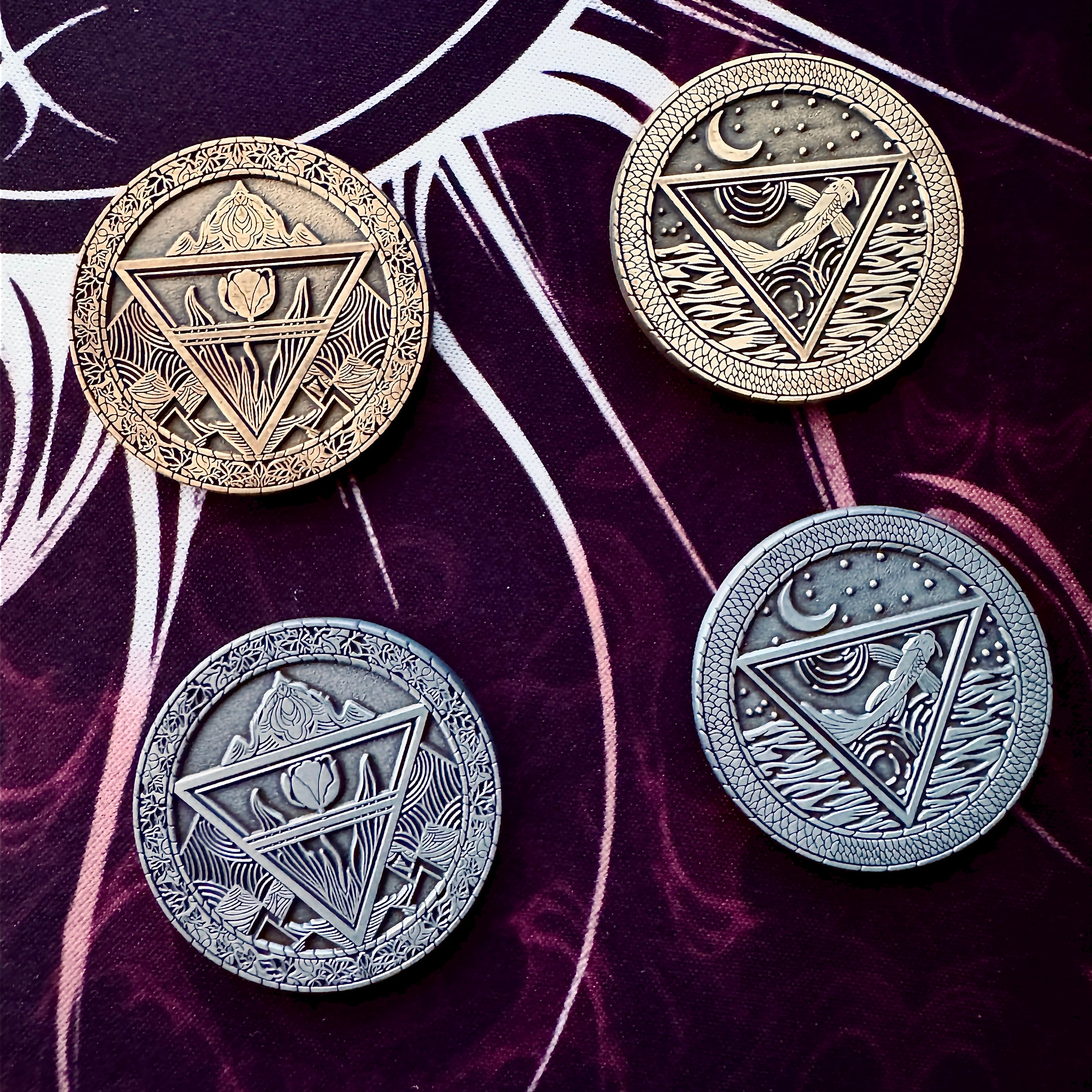Divination Coins - Set of 8 or Individual Coins
