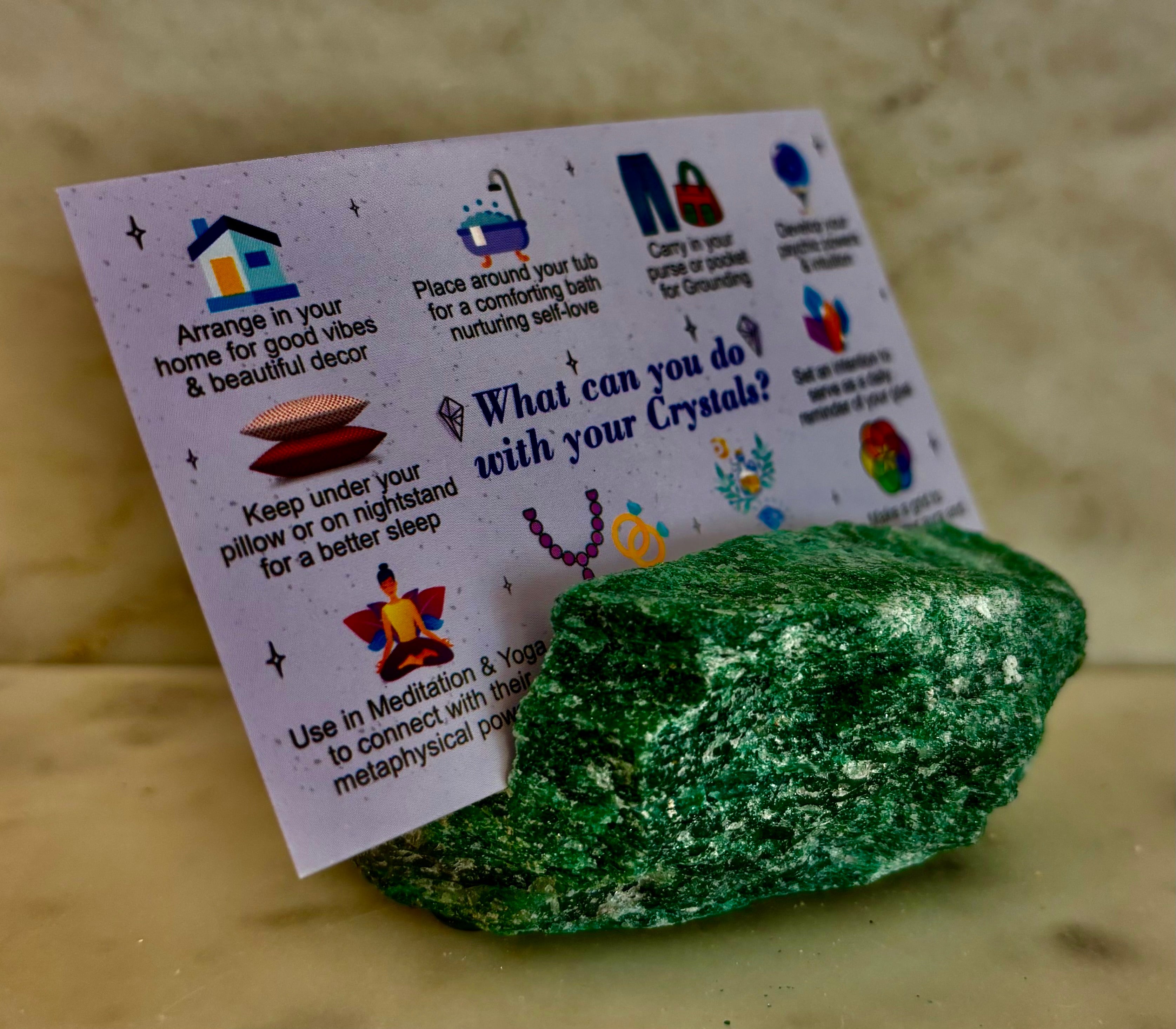 Natural Crystal Card Holder - Raw Crystal Business Card or Card Display (Various Stone Choices) | | Wiccan Center