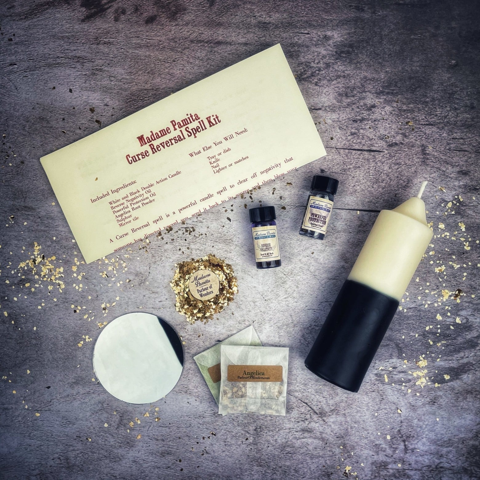Curse Reversal Candle Spell Kit - Break Curses & Send Negativity Back | Candle Spell Kit | Wiccan Center