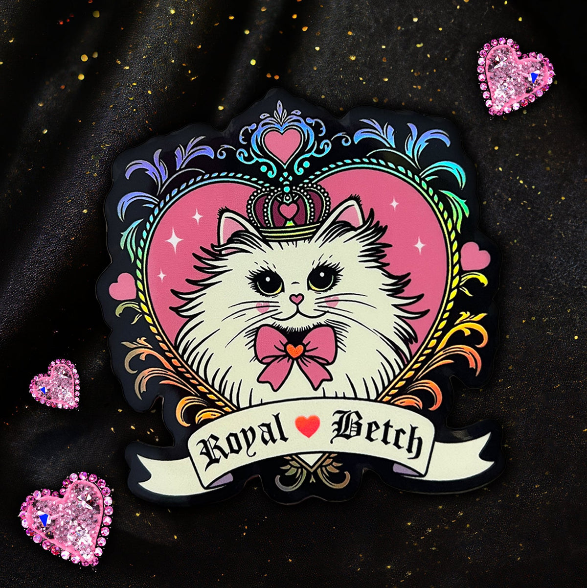 Royal Betch Sassy Kitty Cat Holo Sticker | | Wiccan Center