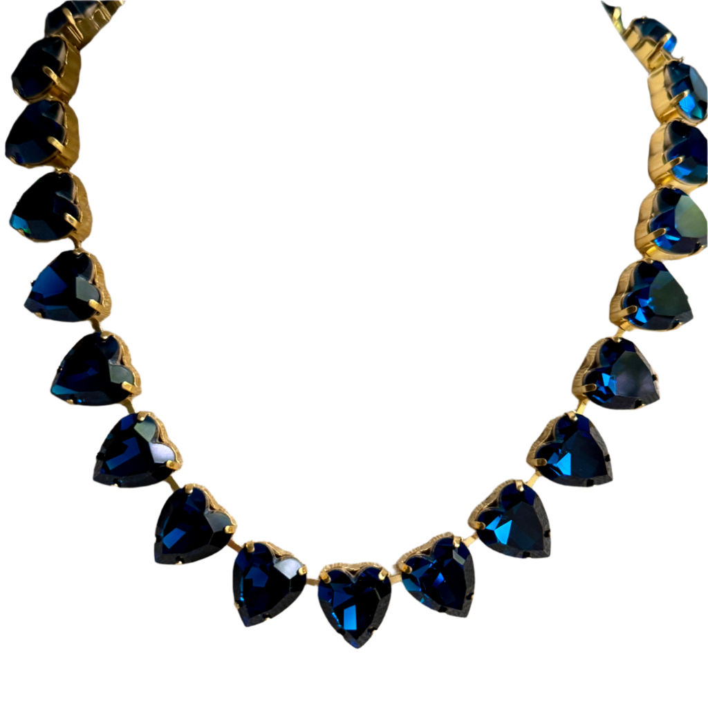 Grace Dark Blue Heart Necklace