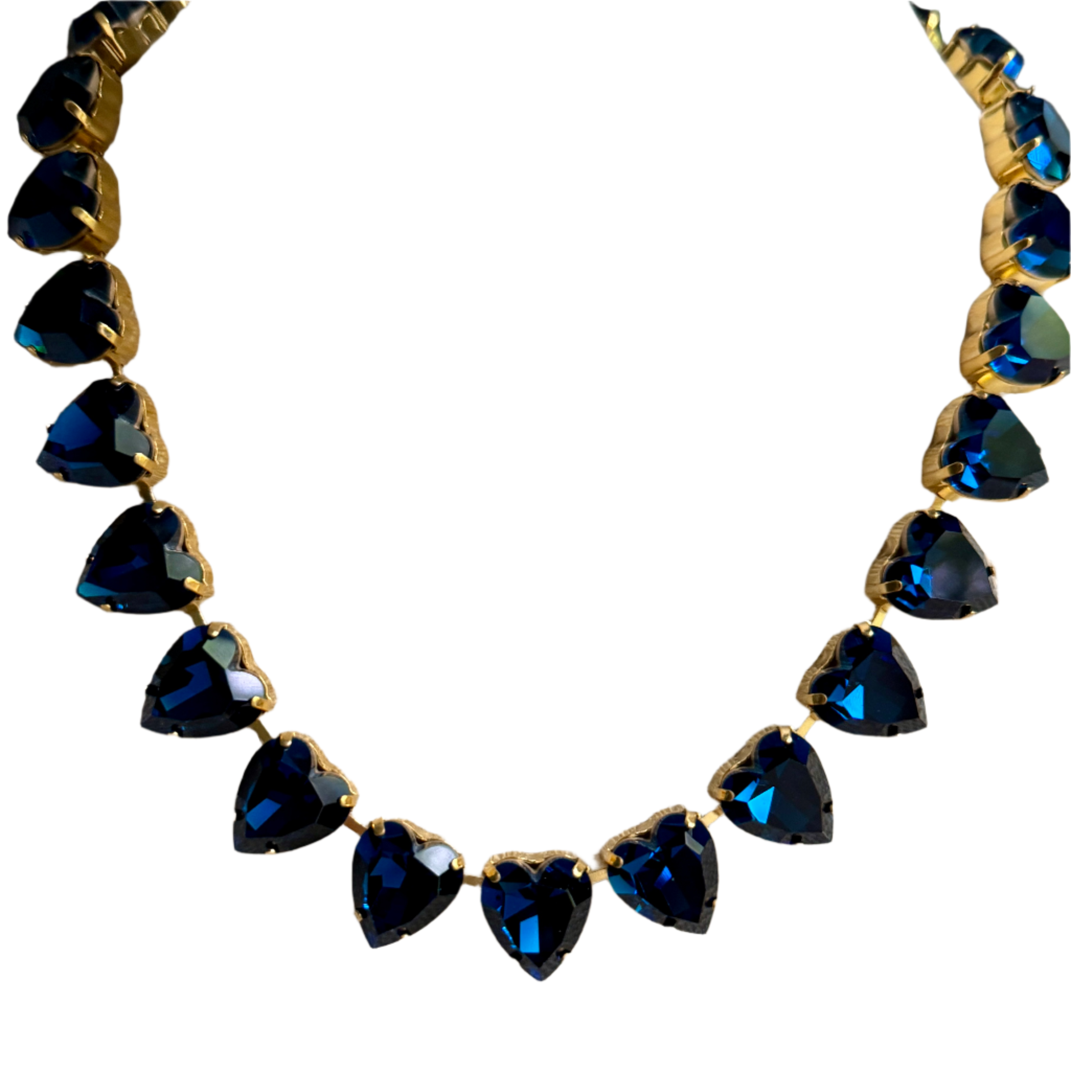 Grace Dark Blue Heart Necklace