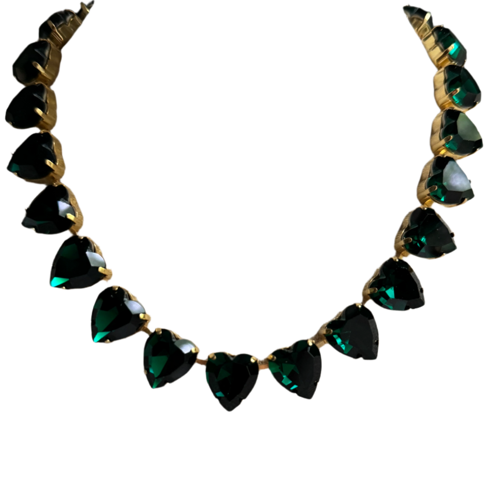 Grace Emerald Green Heart Necklace