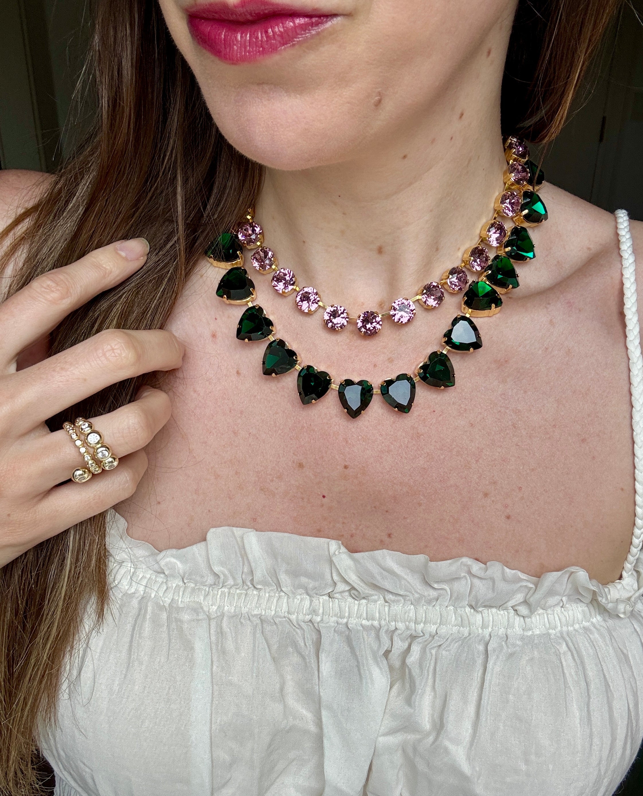 Grace Emerald Green Heart Necklace