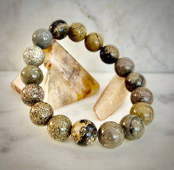 Grass Flower Jasper Bracelet – 10mm | Small–Medium (6.5"–7") | | Wiccan Center