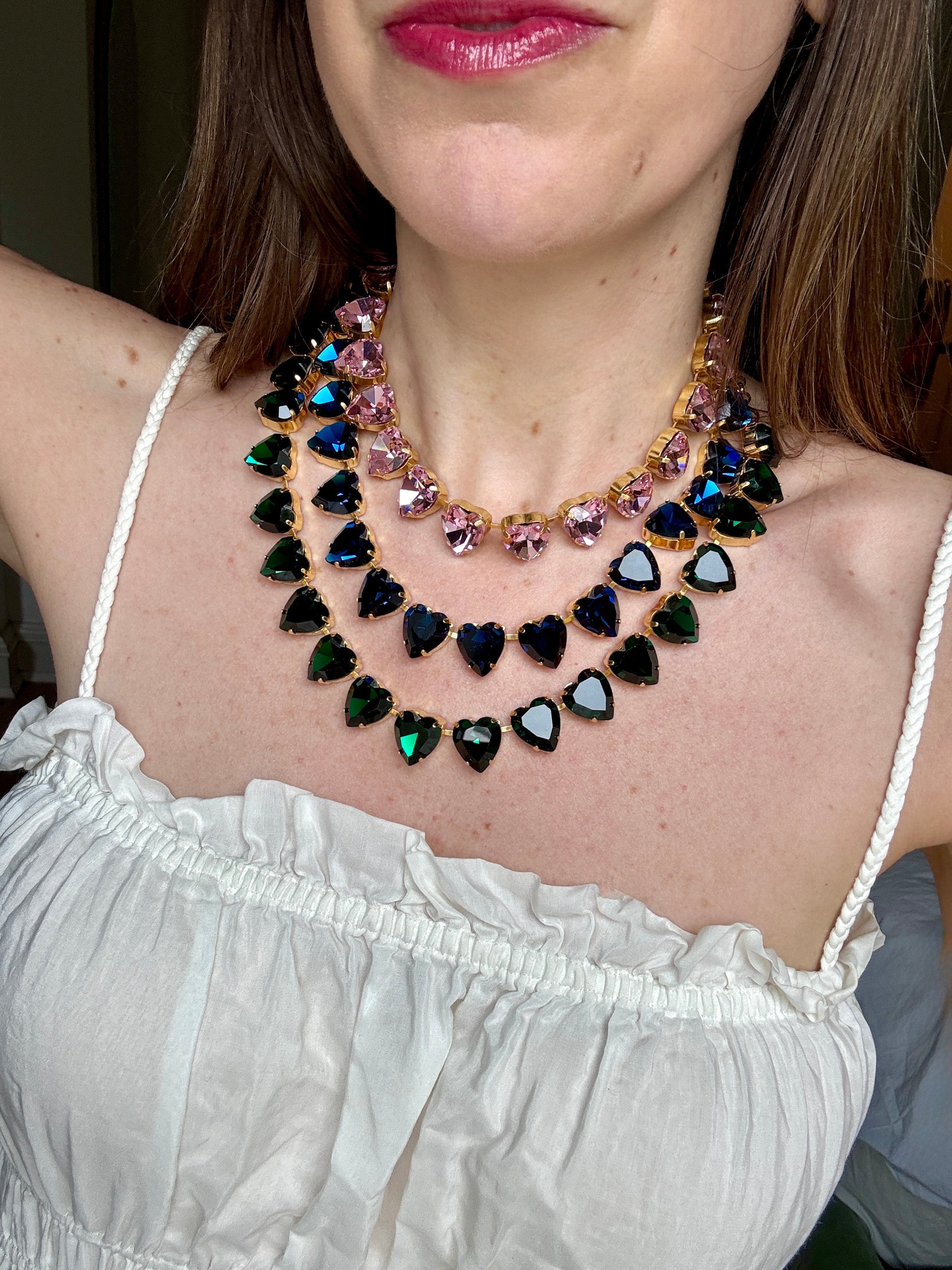 Grace Emerald Green Heart Necklace