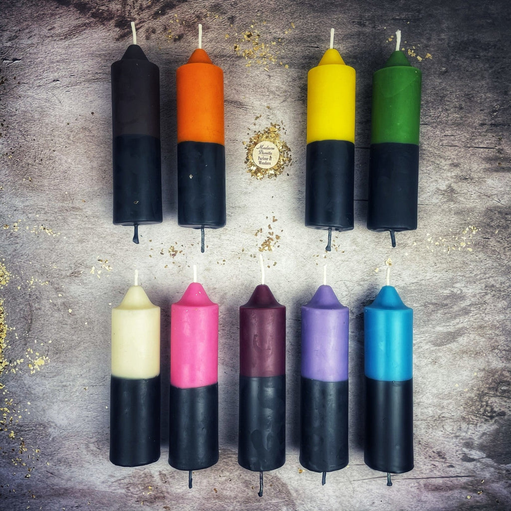 Beeswax Double Action Reversing Spell Candle - Protection & Curse Reversal Magic | Beeswax Candle | Wiccan Center